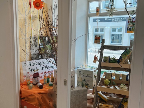 Schaufenster BIO Laden Weidenkams
