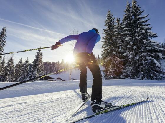 Skating und Klassische Spur direkt am Hotel