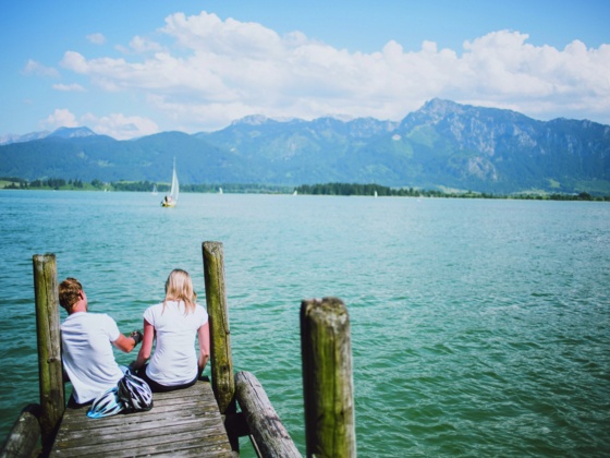 Forggensee mit Blick auf den Tegelberg