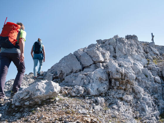 Fast geschafft: Gipfelanstieg zur Speckkarspitze