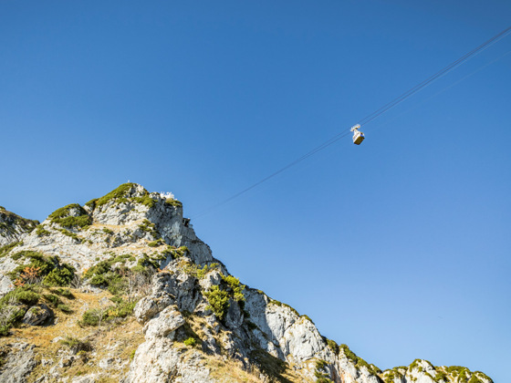 Eine Gondel der Untersbergbahn