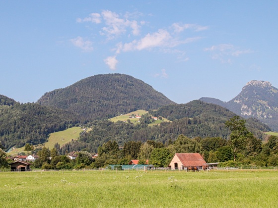 Ortsansicht mit Brünnstein und Hocheck