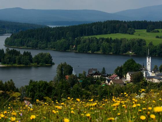 Frymburk a vodní nádrž Lipno