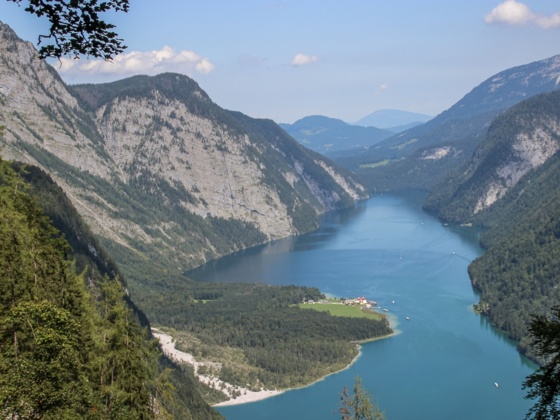 Blick vom Sagereckersteig auf den Königssee