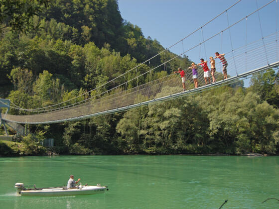 Hängeseilbrücke über die Enns