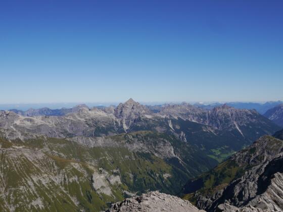 Blick von der Marchspitze auf den Hochvogel