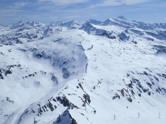 Tauernkogel; Hochgasser, Granatspitz- und Glocknergruppe im Hintergrund