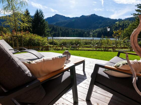 Chalet am See - Ausblick von der Sonnenterrasse