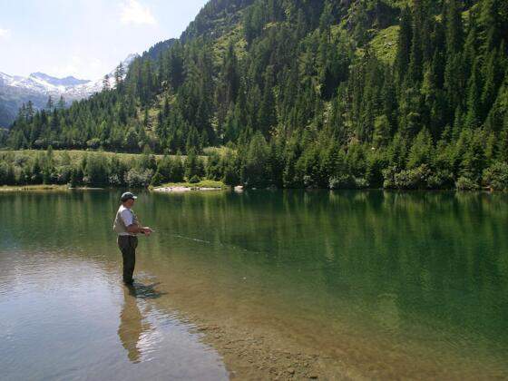 Fliegenfischer am Elisabethsee