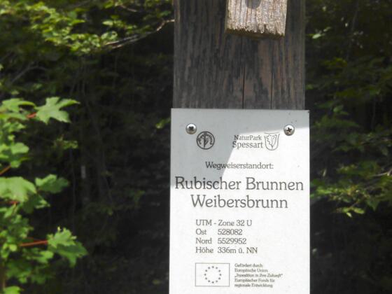 Wegweiserstandort Rubischer Brunnen
