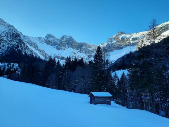 Winterliche Landschaft im Rätikon