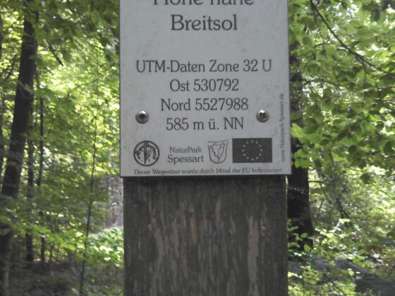 Wegweiserstandort Höhe Breitensol
