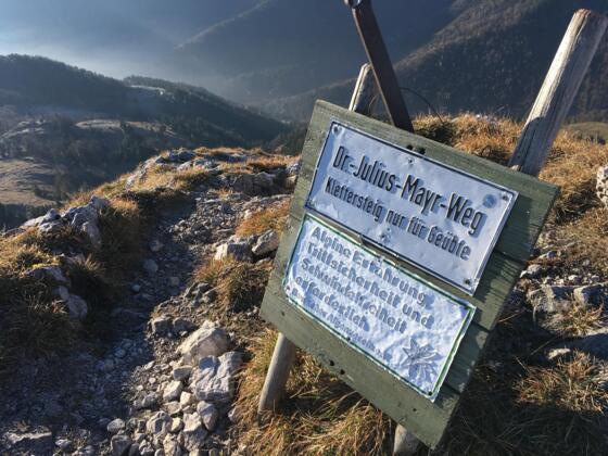 Über den Klettersteig vom Brünnsteinhaus auf den Brünnstein