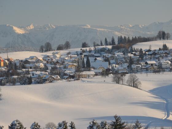 Scheidegg im Winter - Blick von Allmannsried