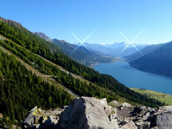 Reschensee mit König Ortler
