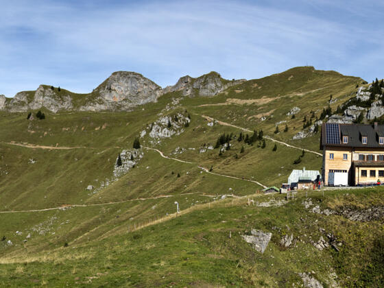 Panoramablick auf Rotwand und Rotwandhaus