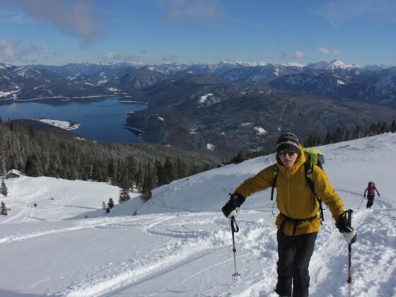 Beginn des Gipfelhangs