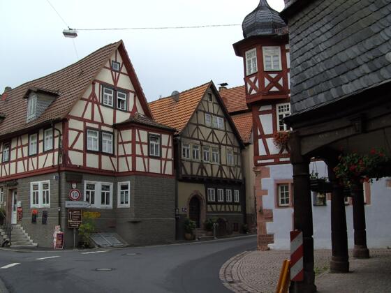 Historische Fachwerkhäuser im Städtchen Rieneck