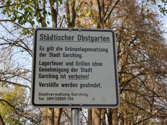 Städtischer Obstgarten - Informationstabelle
