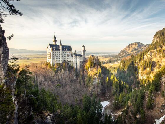Blick von der Marienbrücke auf das Schloss Neuschwanstein