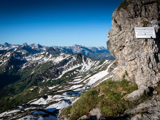 Beginn des Hindelanger Klettersteigs