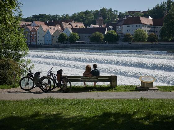 Aussicht am Lechwehr in Landsberg am Lech