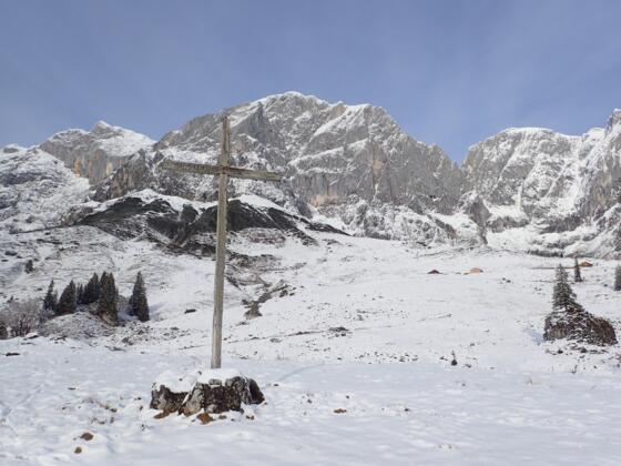 Wetterkreuz mit Hochkönig, Gr. u. Kl. Bratschenkopf im Hintergrund