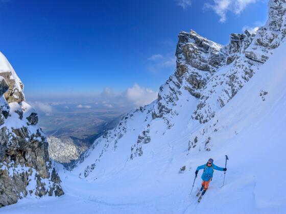 Die letzte Steilpassage im Kistenkar bevor man auf das Plateau aussteigen kann.