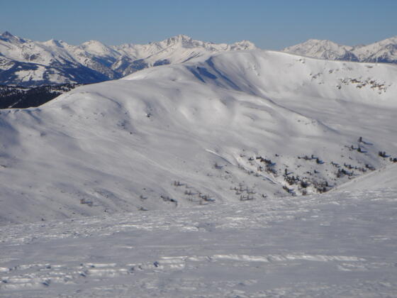 Am Bärennock, Ausblick Richtung Mühlhauserhöhe und Niedere Tauern