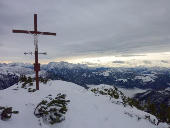 Am Unterberghorn. Der Ausblick reicht bis in Hohen Tauern