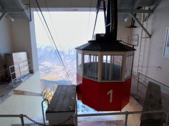 Bergstation der Predigtstuhlbahn.