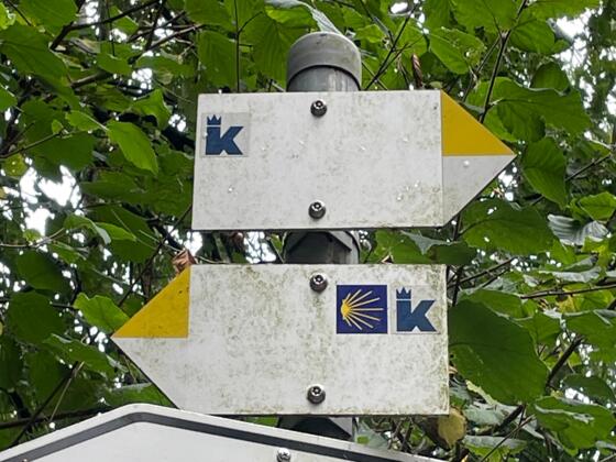 Markierung Jakobsweg und König-Ludwig-Weg