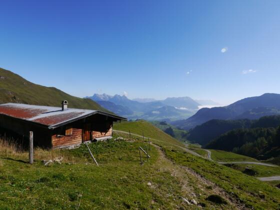 Almhütte zwischen Hornköpflhütte und Oberer Raintalalm