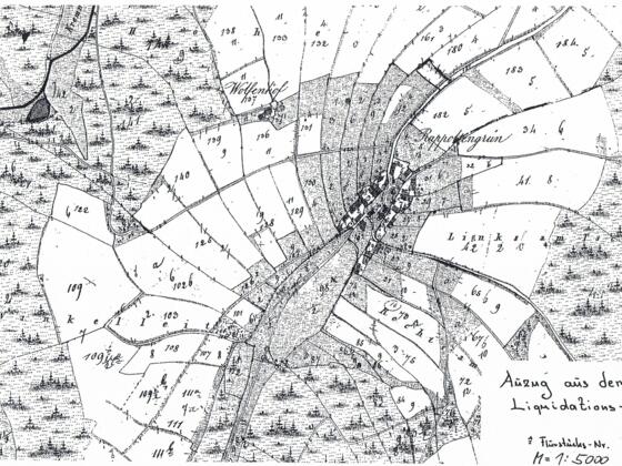 Rappoltengrün, historische Flurkarte