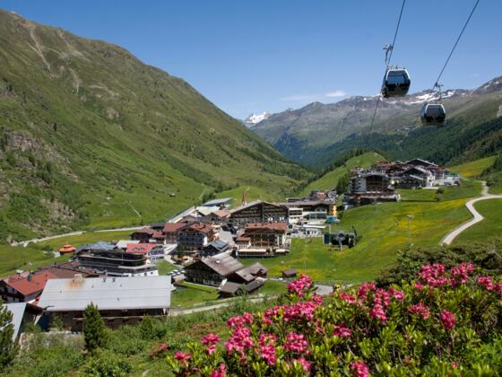 Gurgl Ortsaufnahme mit Lift