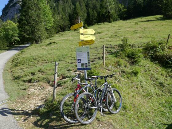 Radlparkplatz für Altenberger Alp