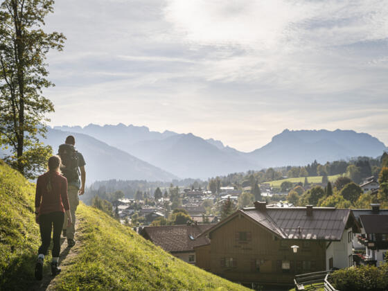 Blick über den Ort Reit im Winkl