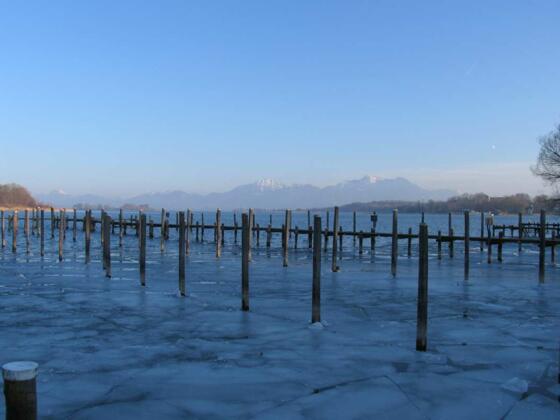 Die winterliche Alpen im Blick