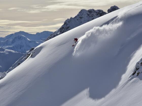 Abfahrtsvariante bei sicheren Verhältnissen