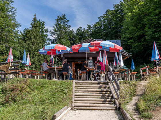 Die Grünsteinhütte unweit des Grünstein-Gipfels
