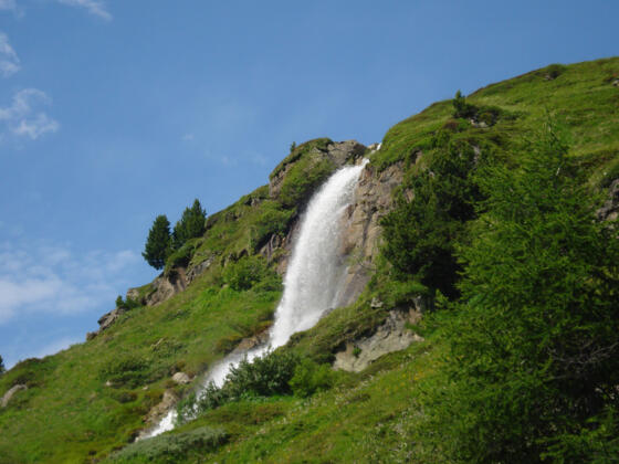 Wasserfall am Archäologischen Rundweg Obergurgl