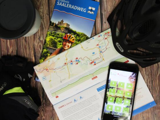 Vorbereitung einer Tour auf dem Saaleradweg