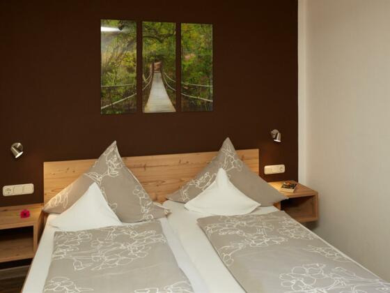 Schlafzimmer in der Fewo Rubihorn