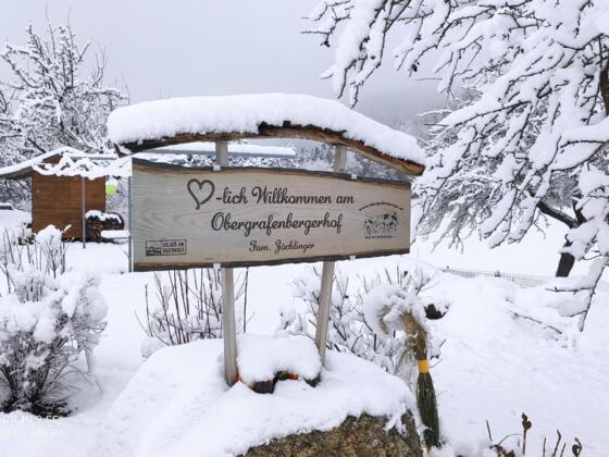 unser Bauernhof im Winter