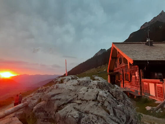 Sonnenuntergang auf der Stuhlalm