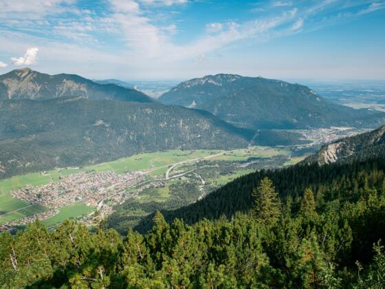 Wank - Blick auf das Zugspitzland