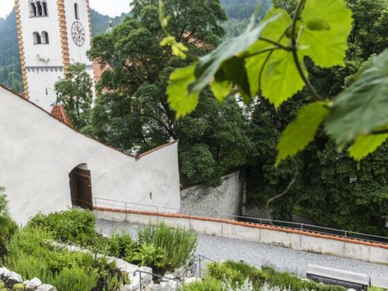 Tolle Ausblicke vom Terrassengarten in Füssen im Allgäu