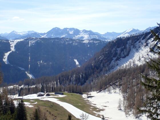 Blick hinunter zur Höchalm