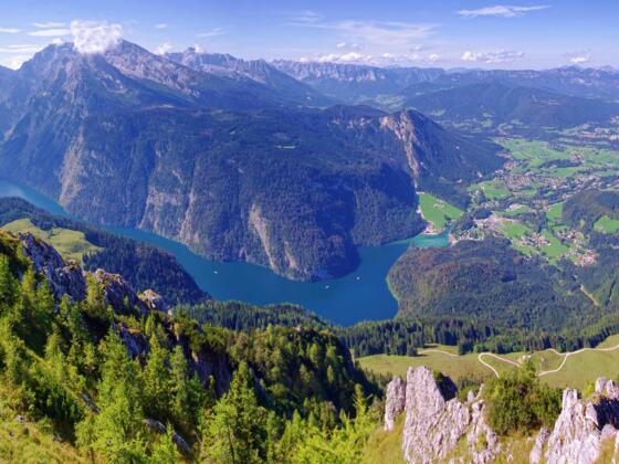 Etappenziel dieser Trailrunning-Tour ist der Jenner mit Blick auf den Königssee
