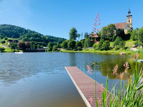 Waldhausen - Badesee Steg beim Wakeboardlift 2020